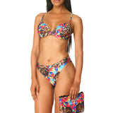 Bikini push up anello oro Animalier Color Chic