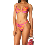 Bikini push-up anelli oro Zebra Chic
