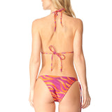 Bikini triangolo ciondolo/nappine Zebra Chic