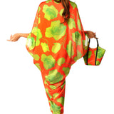 Caftano japan Green&flowers