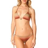 Bikini triangolo ciondolo oro Lurex Sfumato