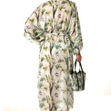 Kimono lungo White Garden