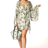 Kimono corto White Garden