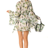 Kimono corto White Garden