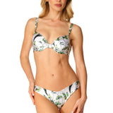 Bikini Push-Up Glitter White Garden