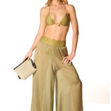 Pantalone largo Milano Lurex