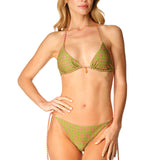 Bikini triangolo ciondolo oro Milano Lurex