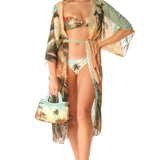 Kimono lungo Tropical
