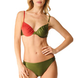 Bikini push up anello strass Bicolor