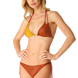 Bikini triangolo anello strass Bicolor