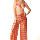 Pantalone largo Miss red