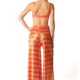 Pantalone largo Miss red