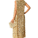 Gilet paillettes oro