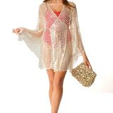 Kimono corto crochet paillettes oro