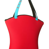 Borsa Mare con zip neoprene Monocrome Rosso