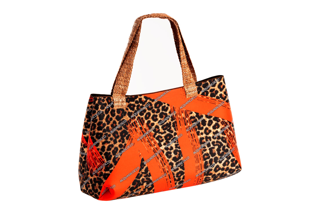 Borsa media neoprene- Red Animalier