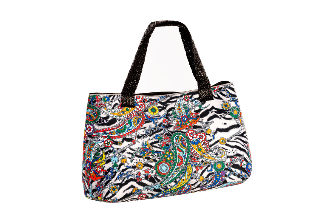 Borsa media neoprene- Paisley Zebra