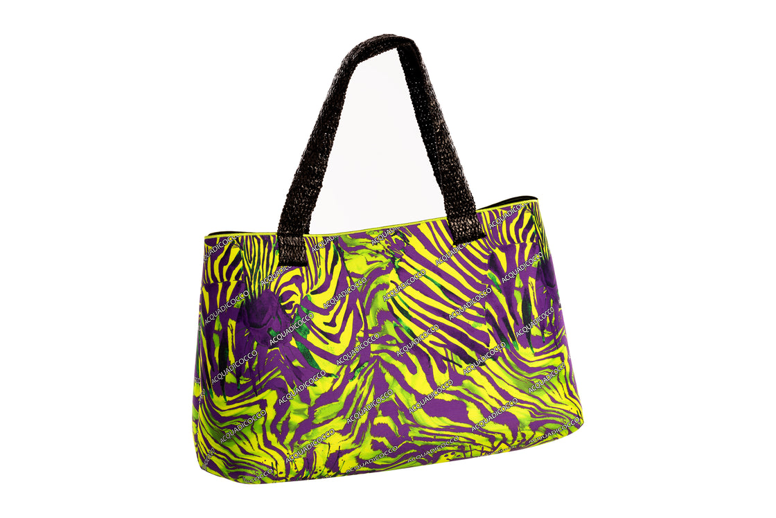 Borsa media neoprene- Zebra Viola