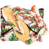 Sandalo schiava vero cuoio- Garden Flowers