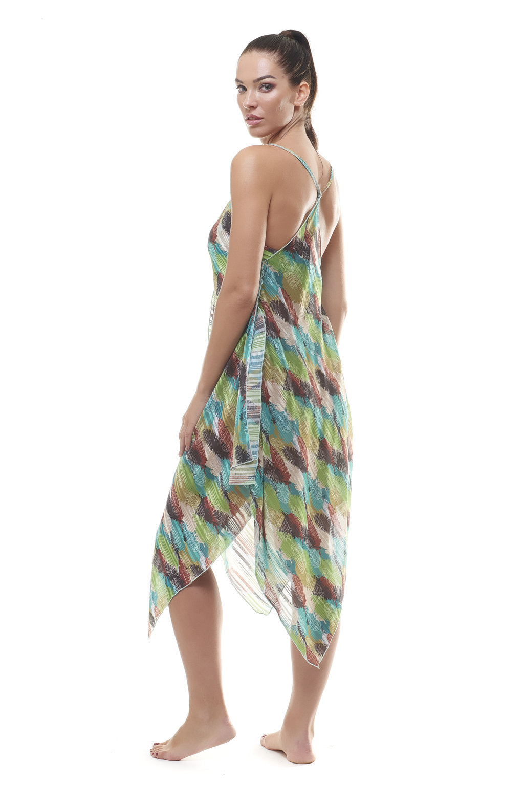 Feather Foulard Dress