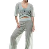 Maglia con Nodo Verde Lamè