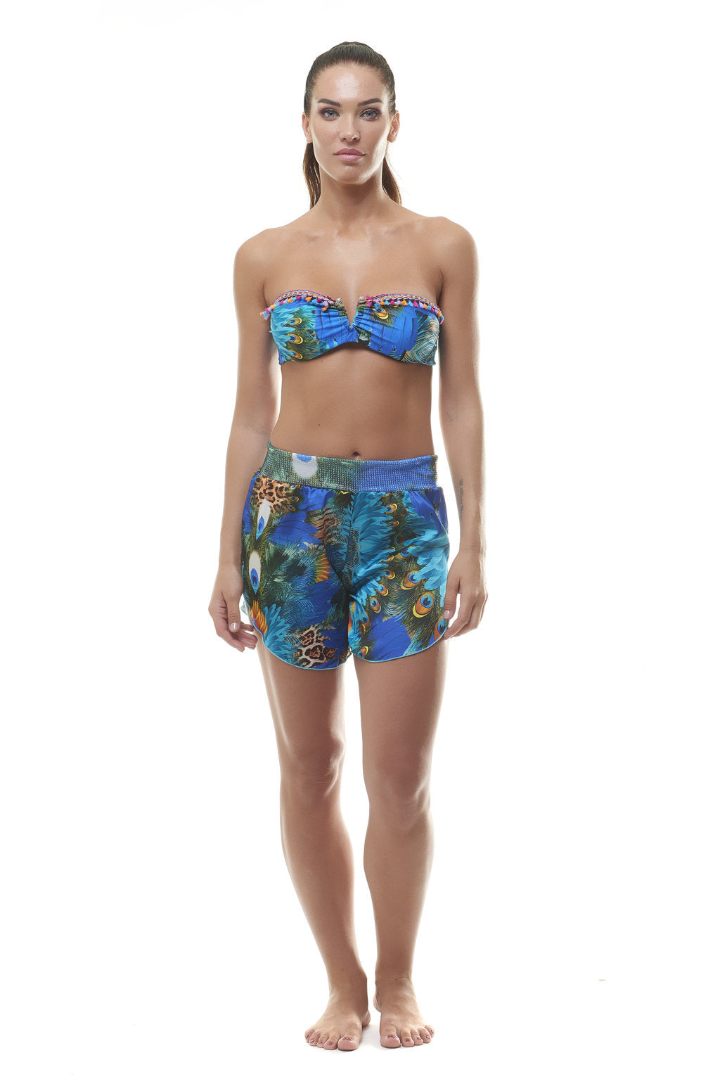 Peacock shorts