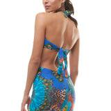 Peacock Sheath Mini Dress