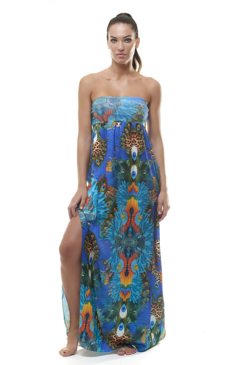 Long Peacock Band Dress