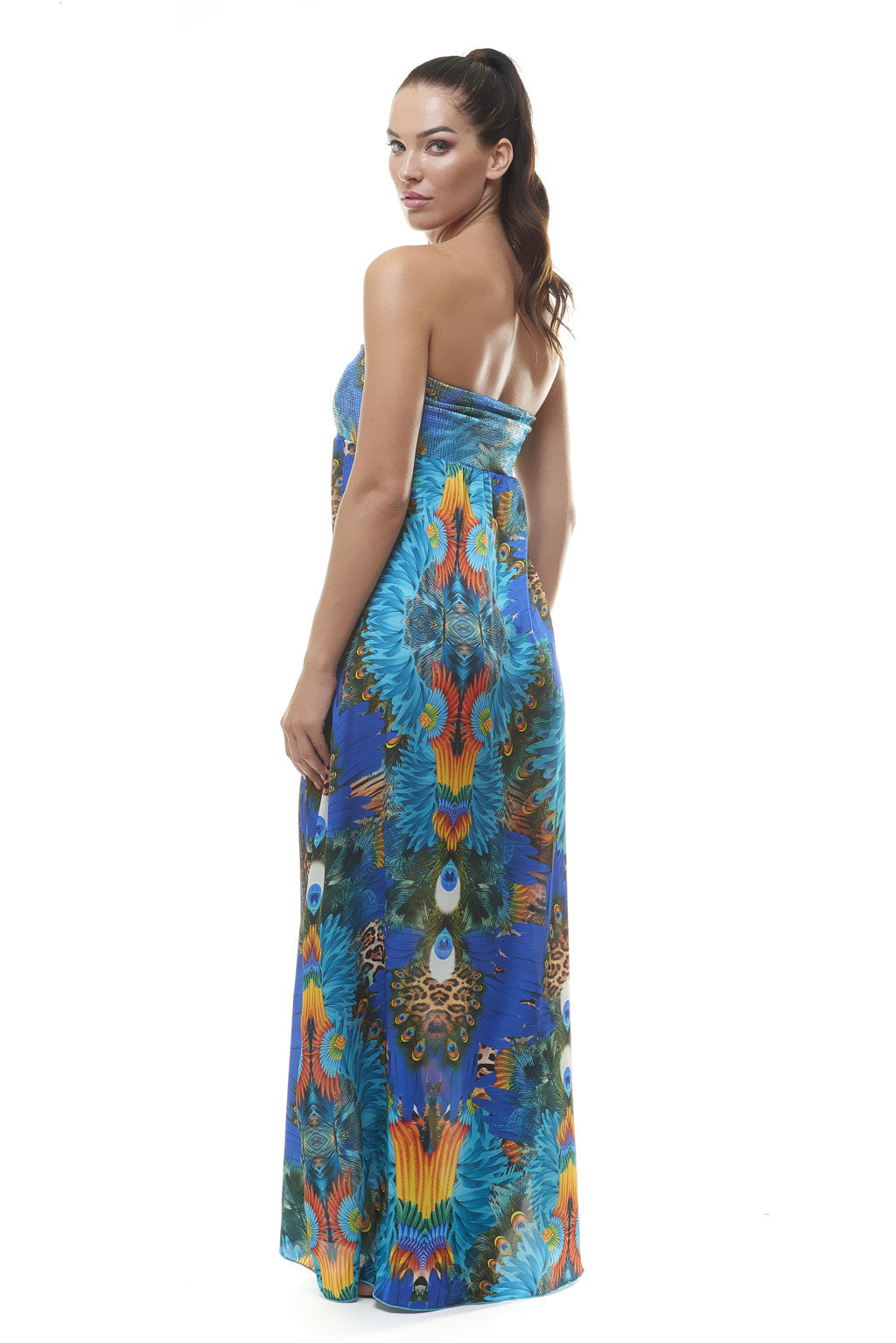 Long Peacock Band Dress