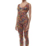 Tuta Intera Paisley Spilla Gioiello