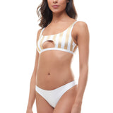 Bikini Corpetto Riga Oro Nappina Oro