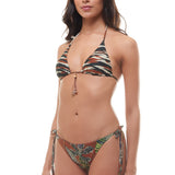 Bikini Triangolo Orchidea-Zebra Pendente